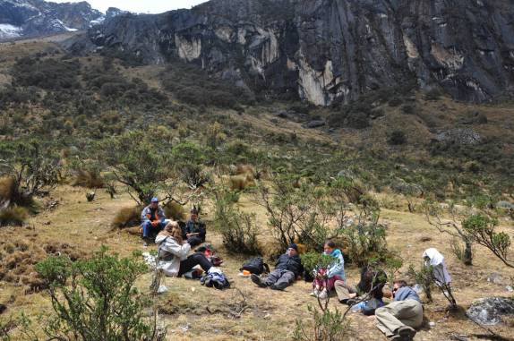 Hora do almoço no 2o dia do trekking Santa Cruz, na Cordillera Blanca, região de Huaraz, no Peru